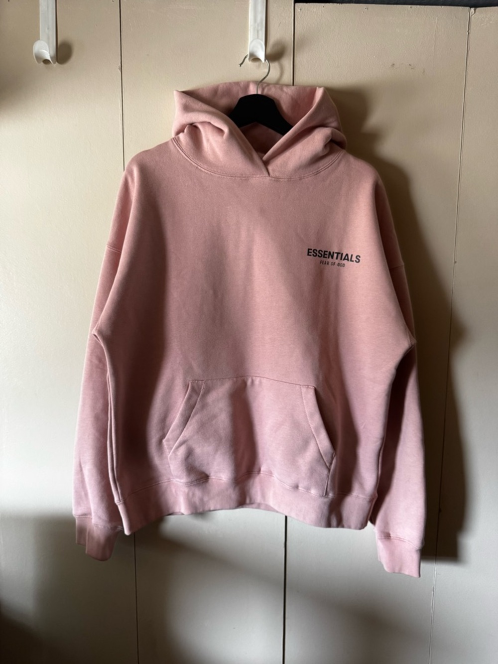 Essentials Pink Crewneck Sweatshirt with Label